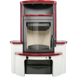 HARK Avenso GT ECOplus Kaminofen – Bordeauxrote Keramik, 6 kW